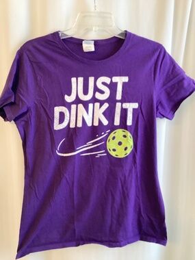 PORT & CO… Ladies Pickleball “Just Dink It”.. tee, size Lg.